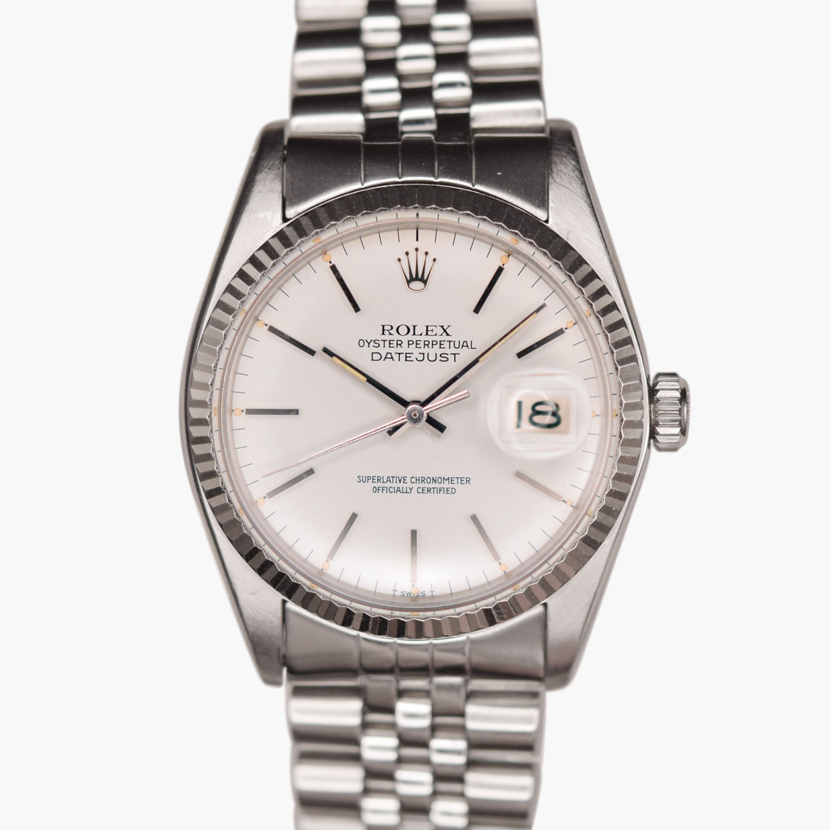 1970s Rolex Datejust 16014 Polar White Dial