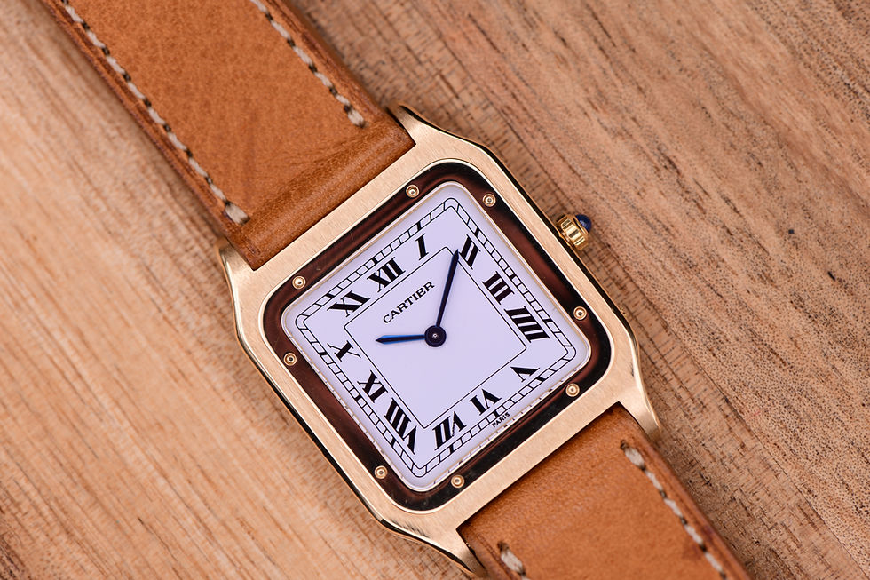 Thumbnail: 18K Cartier Santos-Dumont "Extra Plate" Paris Dial