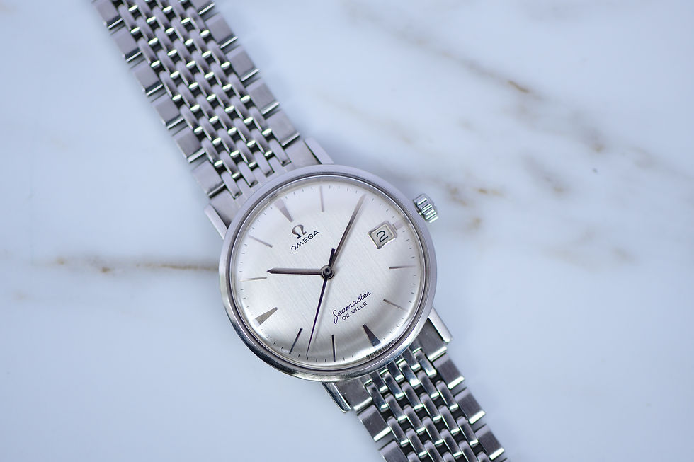 Thumbnail: 60s Omega Seamaster De Ville Brushed Silver Dial