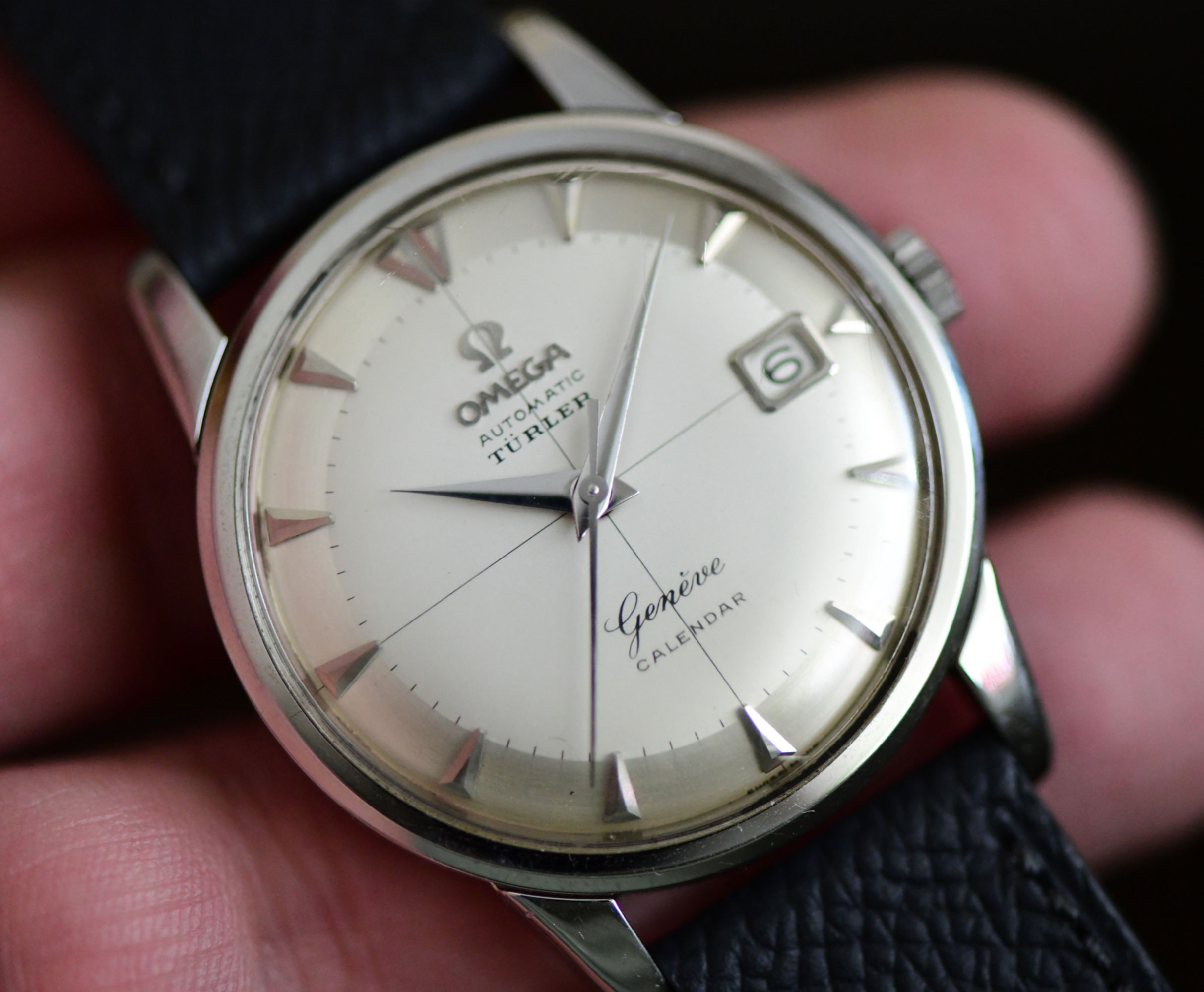 1960 Omega Genève Calendar Türler Dial
