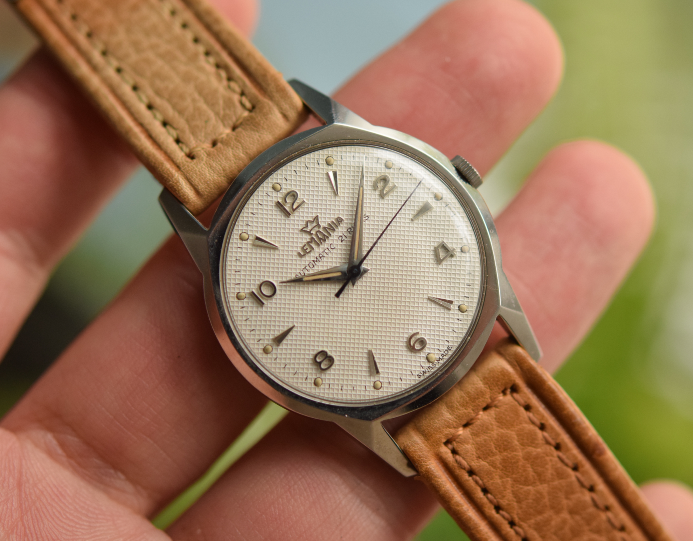 1950s Lemania Honeycomb Dial NOS + Tags