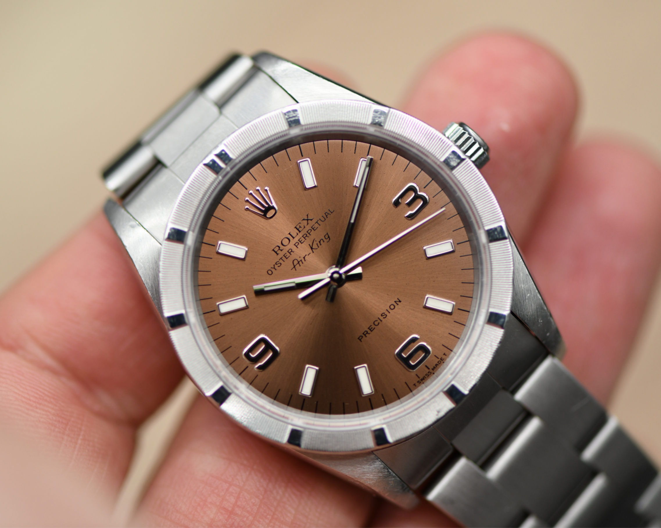 Rolex Oyster Perpetual Air-King Precision Salmon