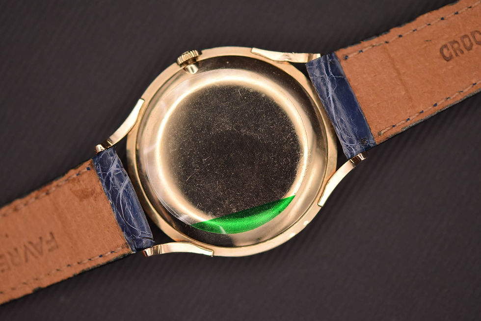 Thumbnail: 1959 14K Omega Linen Dial Dress Watch
