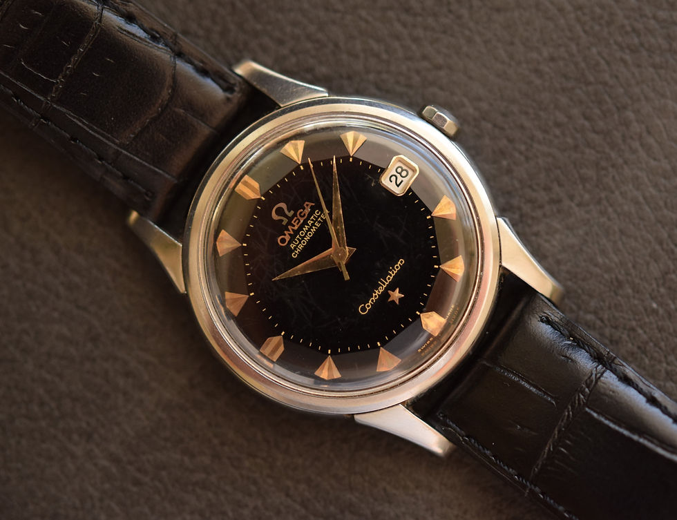 Thumbnail: Rare 1961 Omega Constellation Pie Pan Gilt Arrowheads 14393