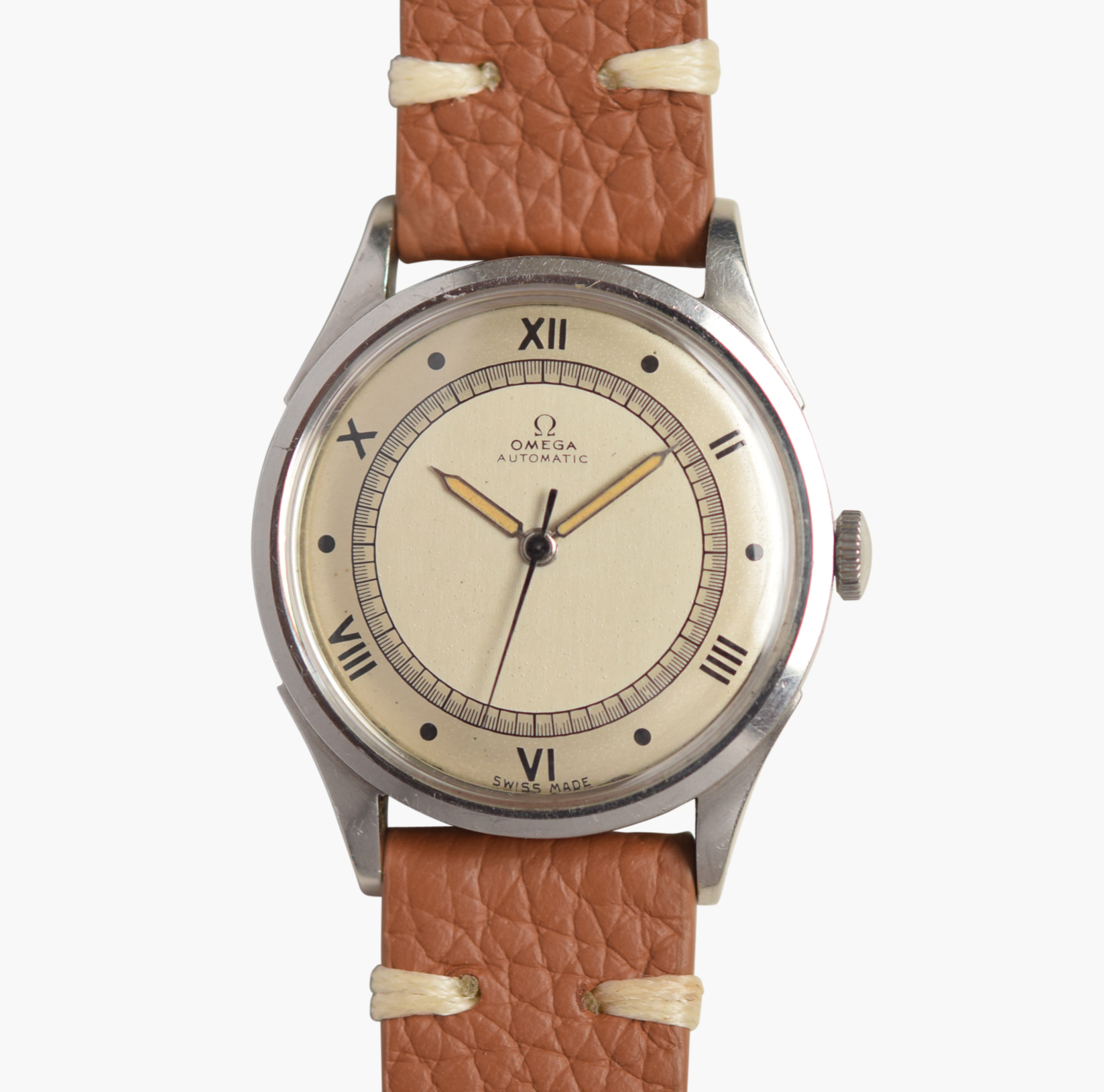 50s Omega Automatic Bumper Roman Dial