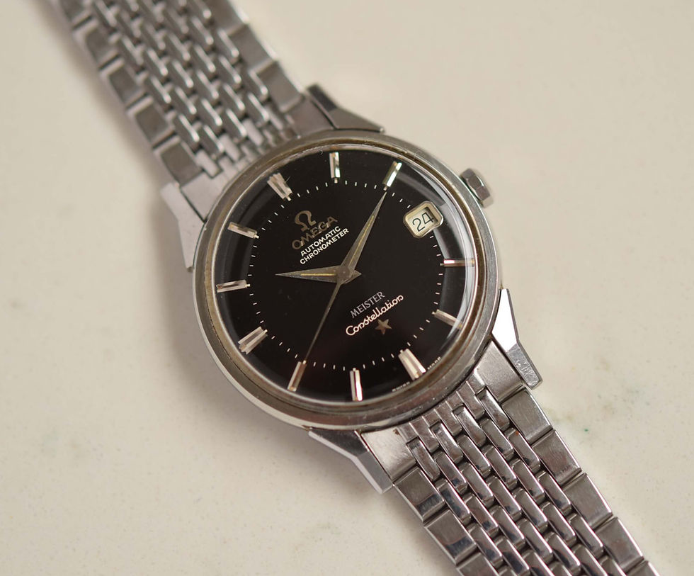 Thumbnail: Outstanding 1960s Omega Constellation Pie Pan "Meister" Black Dial