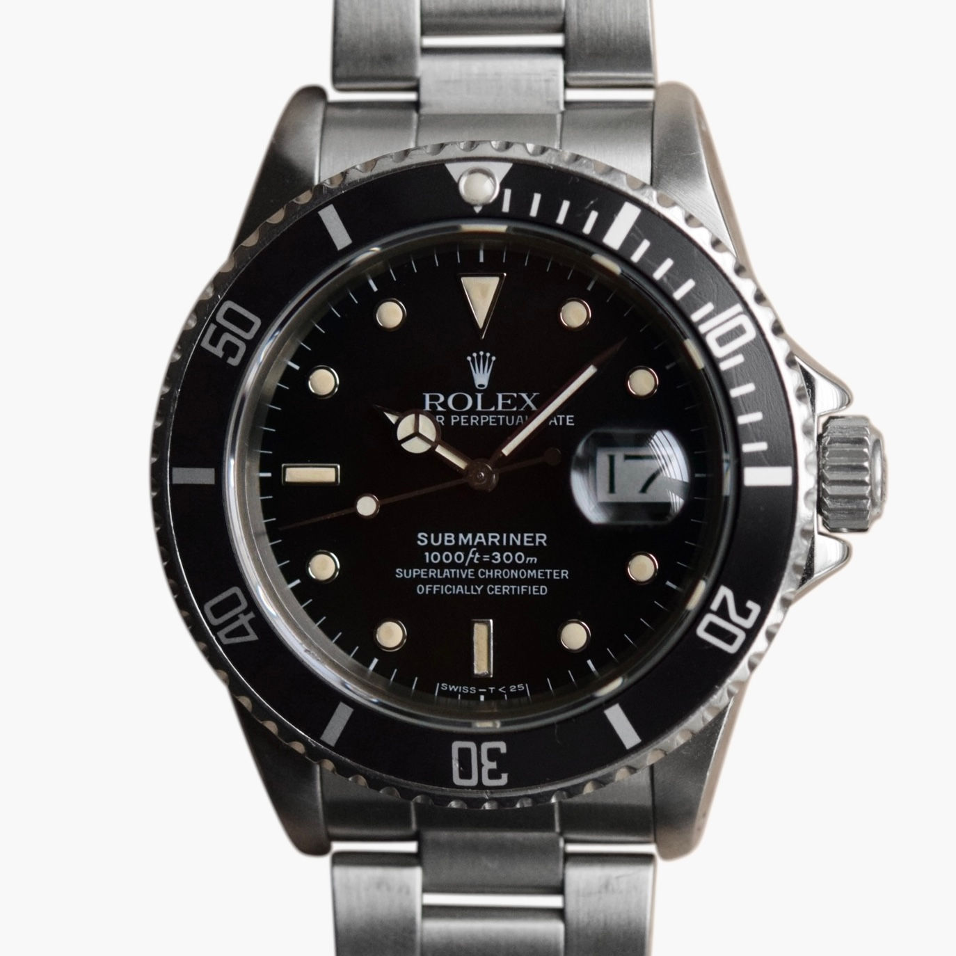 1987 Rolex Submariner 16800 Box & Papers Original Purchase Receipt