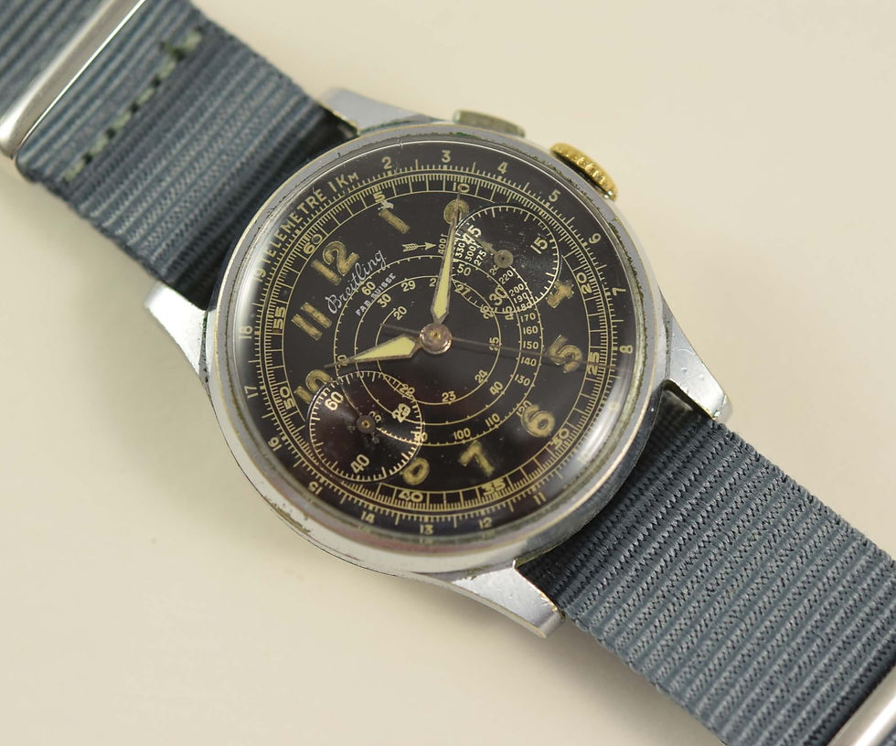 Thumbnail: 1930s Breitling Pilot Monopusher Chronograph