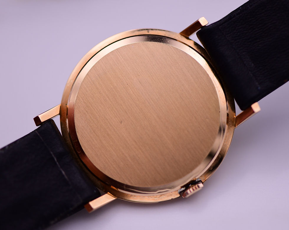 Thumbnail: 1950s 18K Movado Dress Watch Full Set NOS Condition