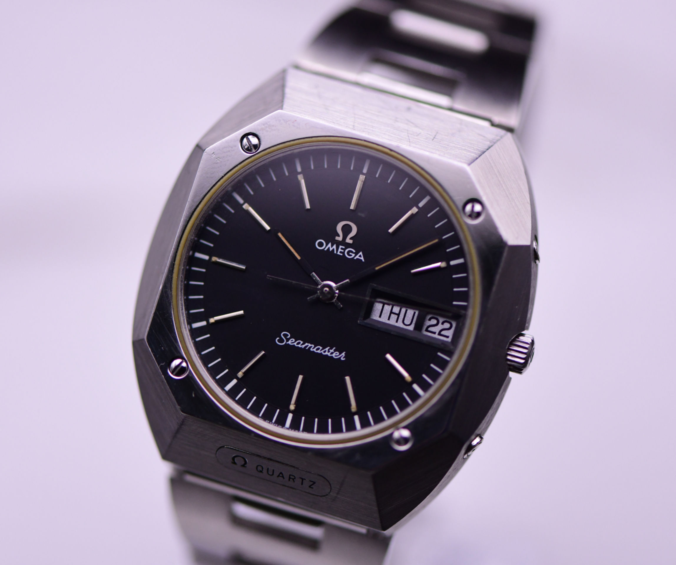 1980s Omega Marine Quartz Unpolished
