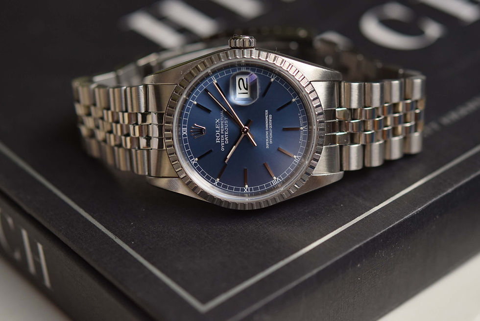 Thumbnail: 1989 Rolex Datejust 16220 Blue Dial