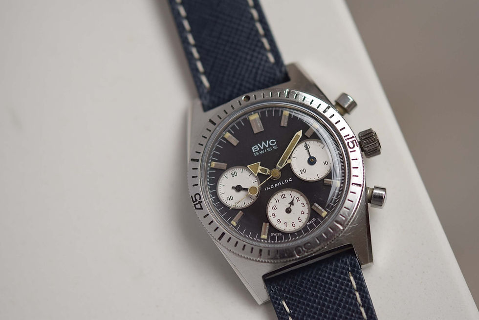 Thumbnail: 1950s BWC Swiss Panda Chronograph