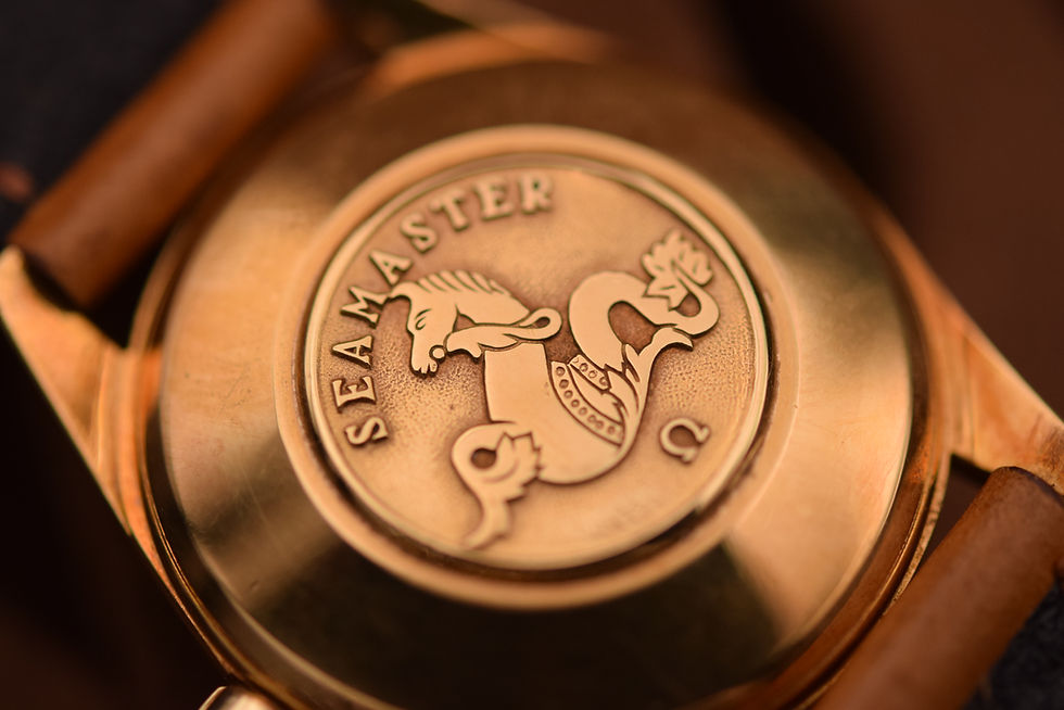 Thumbnail: Very RARE 1958 Omega Seamaster Deluxe Stepped Pie Pan