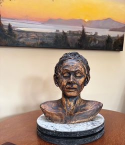 Jackie--head sculpture