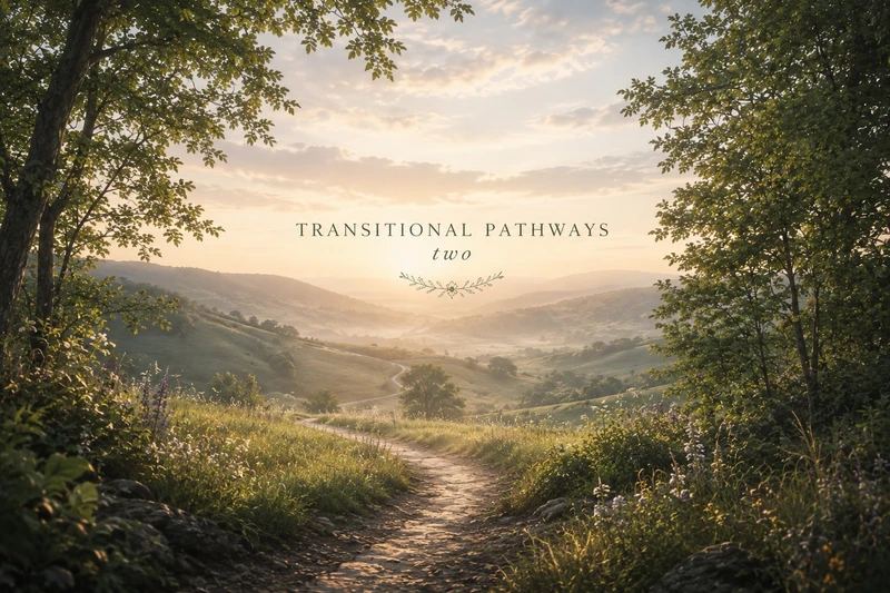 A pathway in the landscape through the meadow. The journey continues.