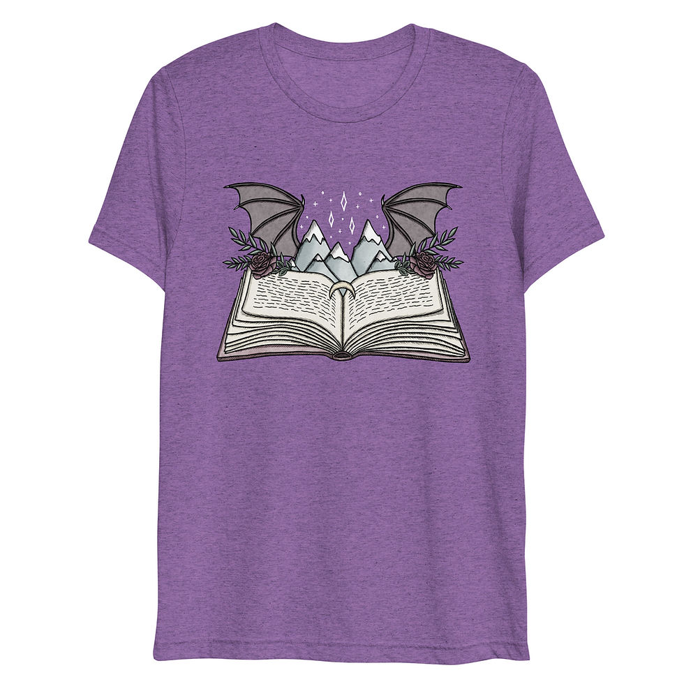 Thumbnail: To The Stars / Fantasy Book | Unisex Lightweight Tri-Blend T-Shirt