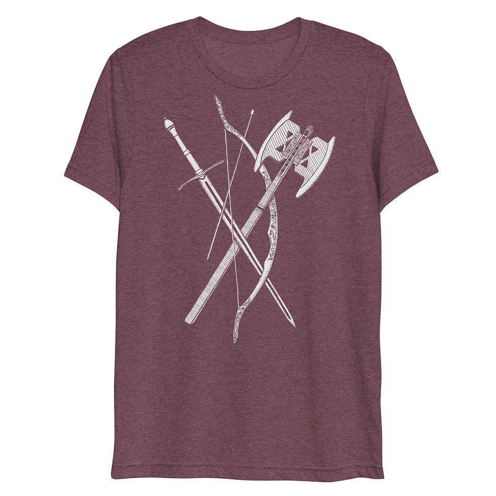 Thumbnail: The Golden Trio v.2 || Unisex Lightweight Triblend T-shirt
