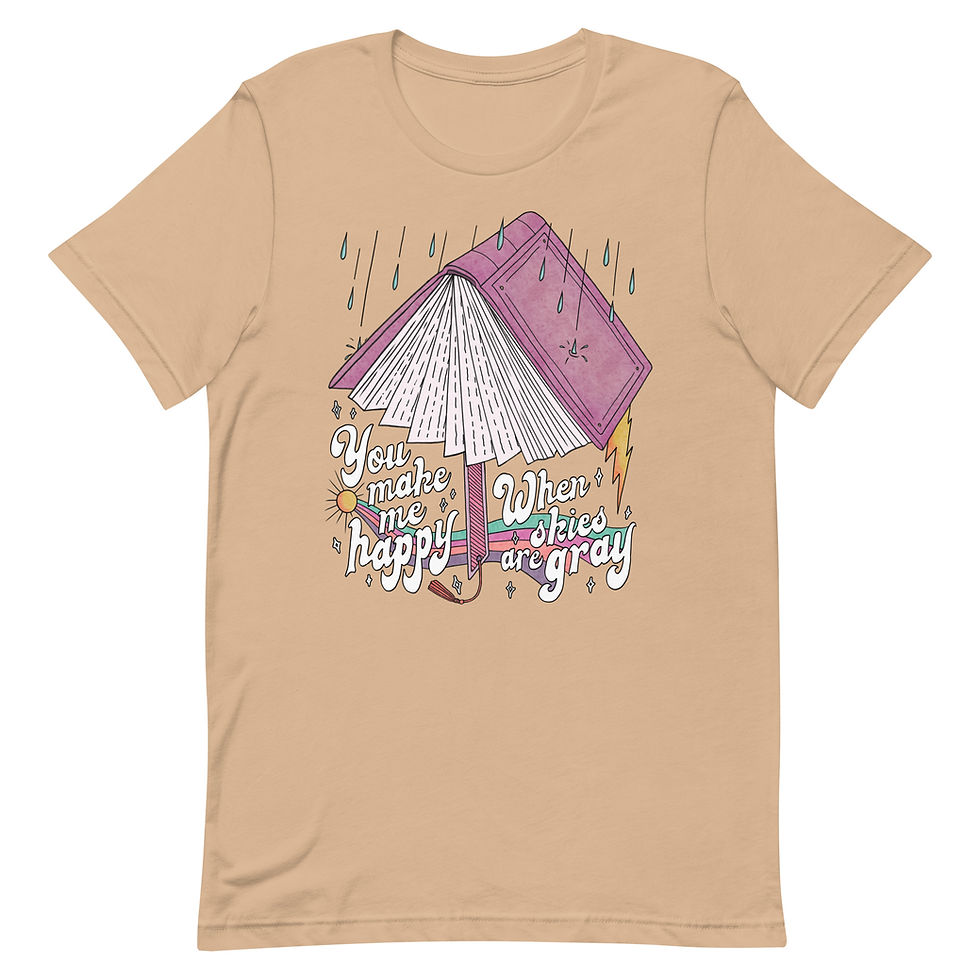 Thumbnail: Book Umbrella / You Make Me Happy | Unisex Classic T-shirt