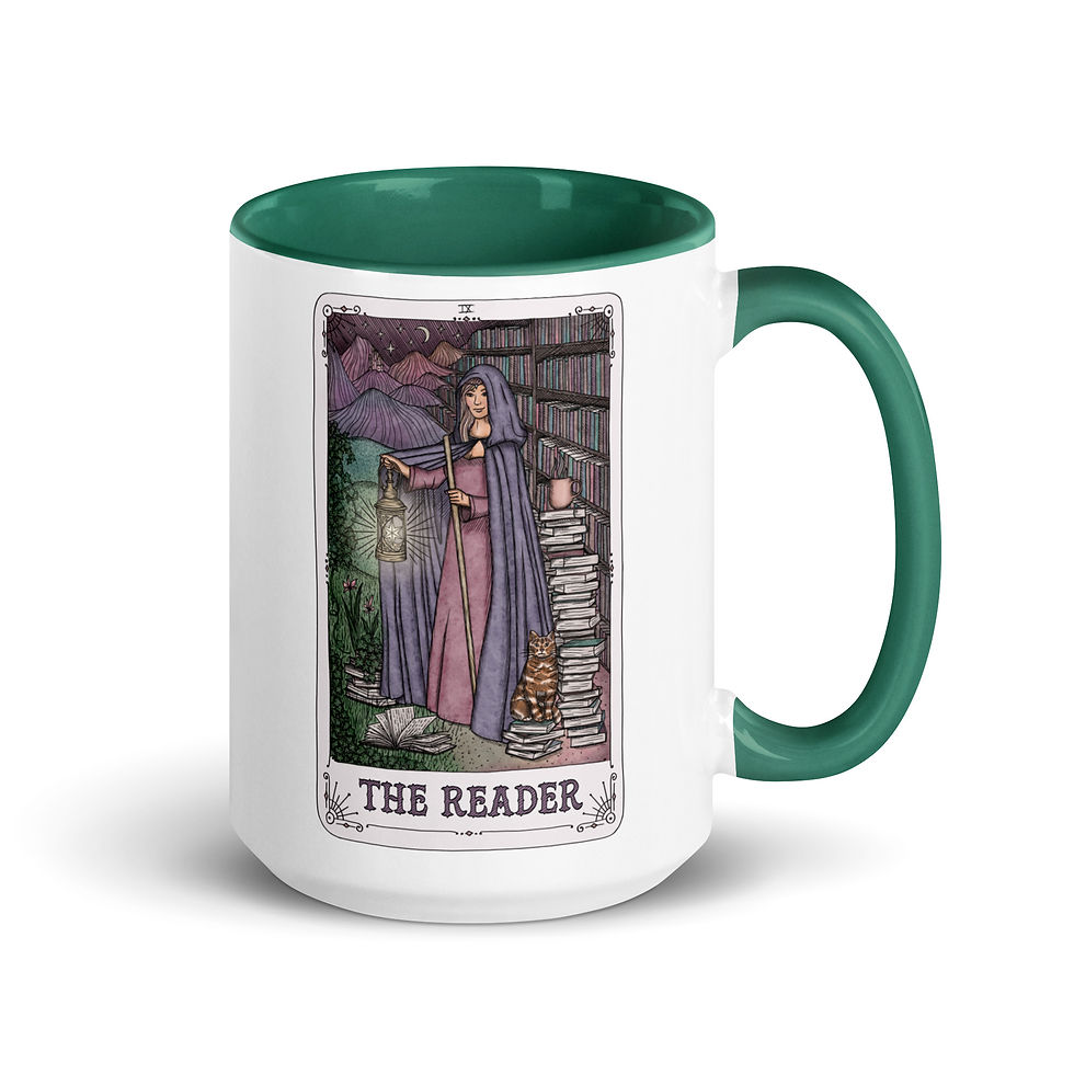 Thumbnail: The Reader / Bookish Fantasy Tarot Card | Mug with Color Inside