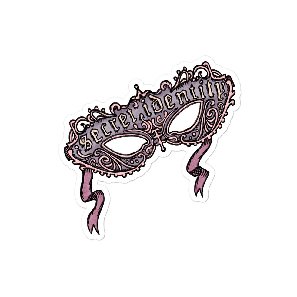 Thumbnail: Secret Identity Book Trope / Romantasy Fantasy Romance | Bubble-Free Stickers