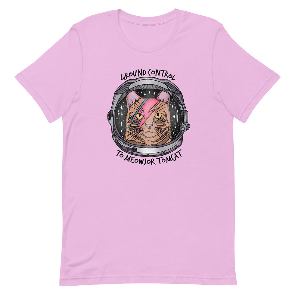 Thumbnail: Ground Control to Meowjor Tomcat / Kitty Stardust | Unisex Classic T-Shirt