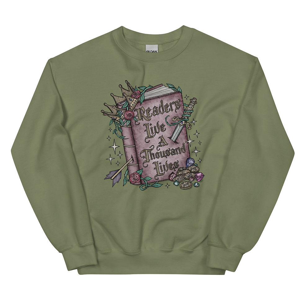 Thumbnail: Readers Live A Thousand Lives | Unisex Crewneck Sweatshirt