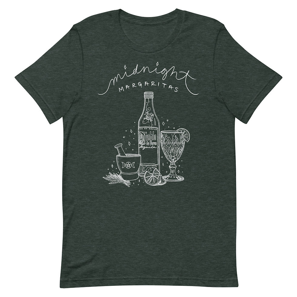 Thumbnail: Midnight Margaritas | Unisex Classic T-Shirt - White Ink