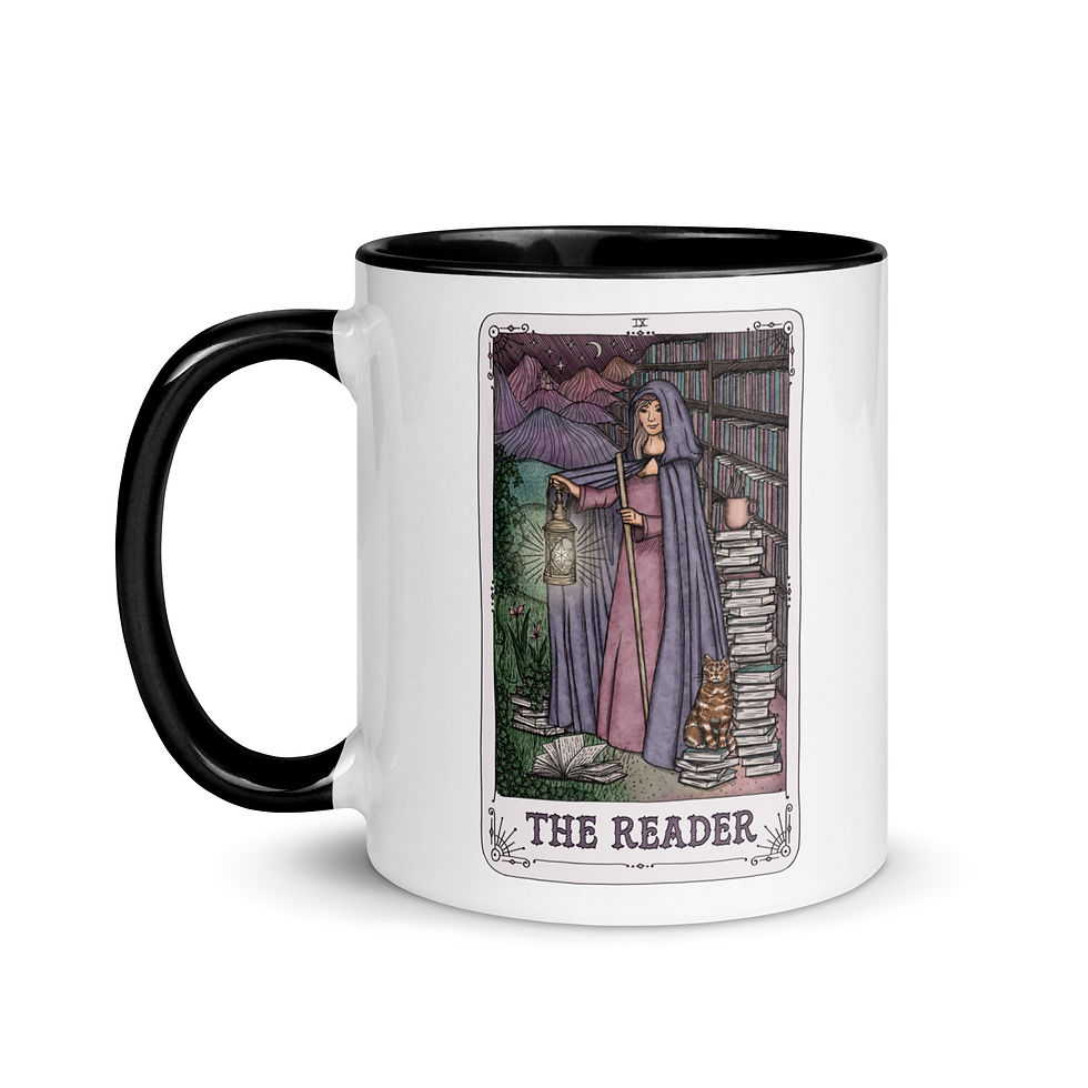 Thumbnail: The Reader / Bookish Fantasy Tarot Card | Mug with Color Inside