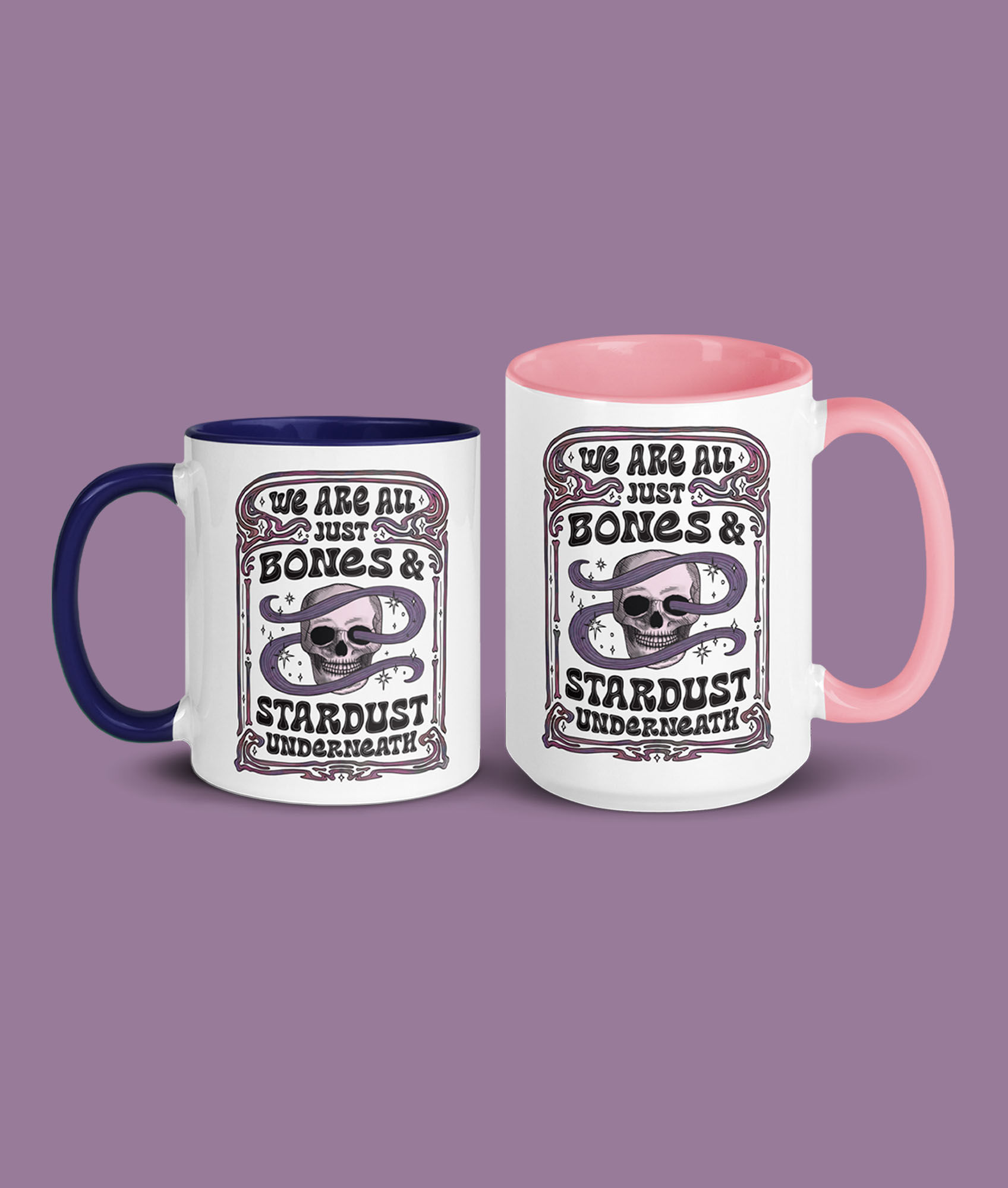 Bones & Stardust Mug / Cosmically Connected | Mug with Color Inside