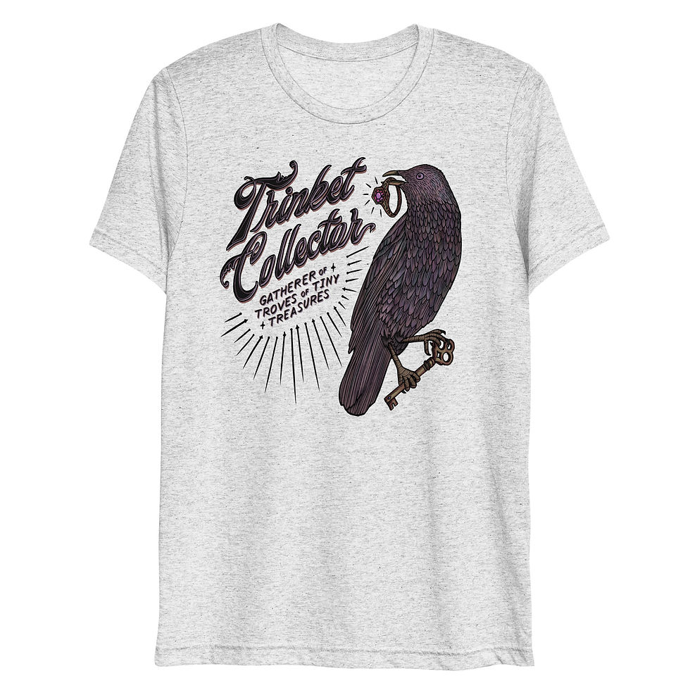 Thumbnail: Trinket Collector Tee || Unisex Lightweight Triblend T-shirt