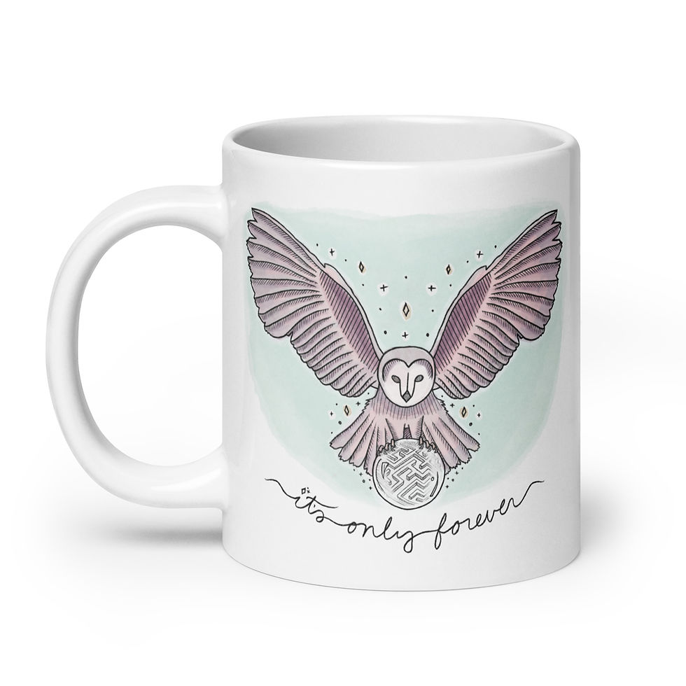 Thumbnail: It's Only Forever / Labyrinth Crystal Ball | White Glossy Mug