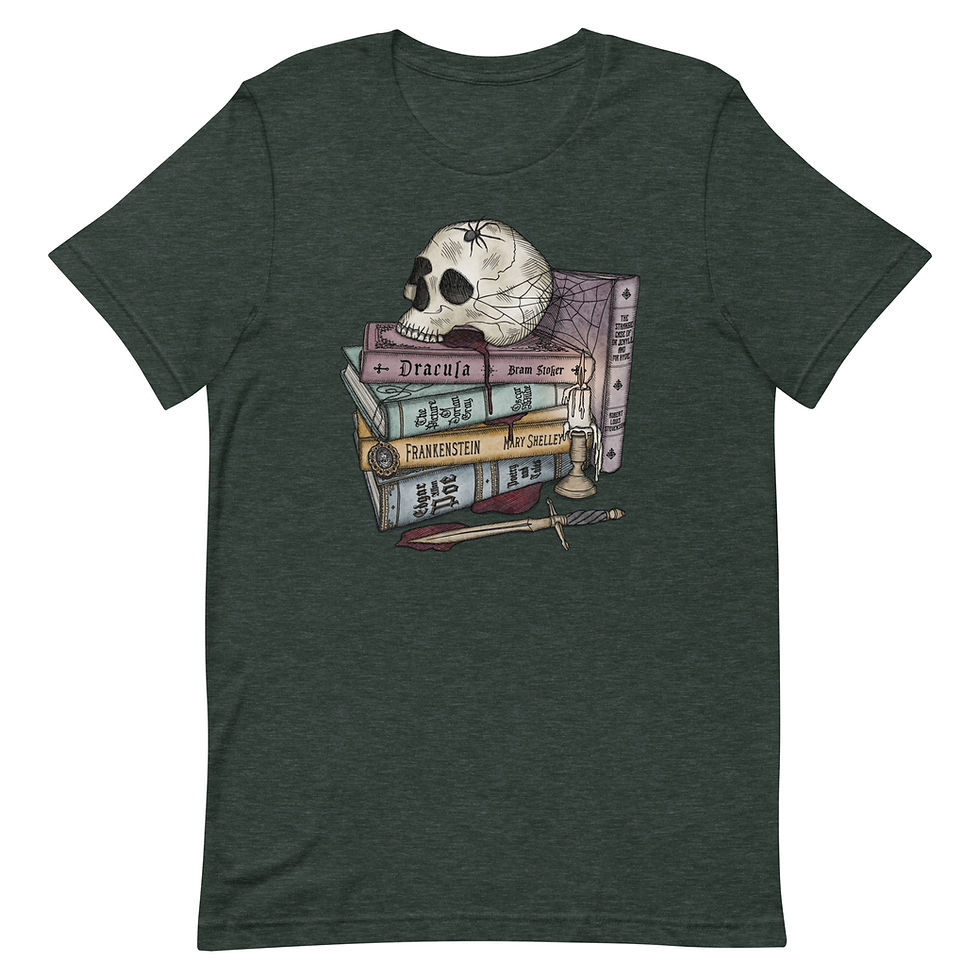 Thumbnail: Gothic Horror Book Collection | Unisex Classic T-Shirt 