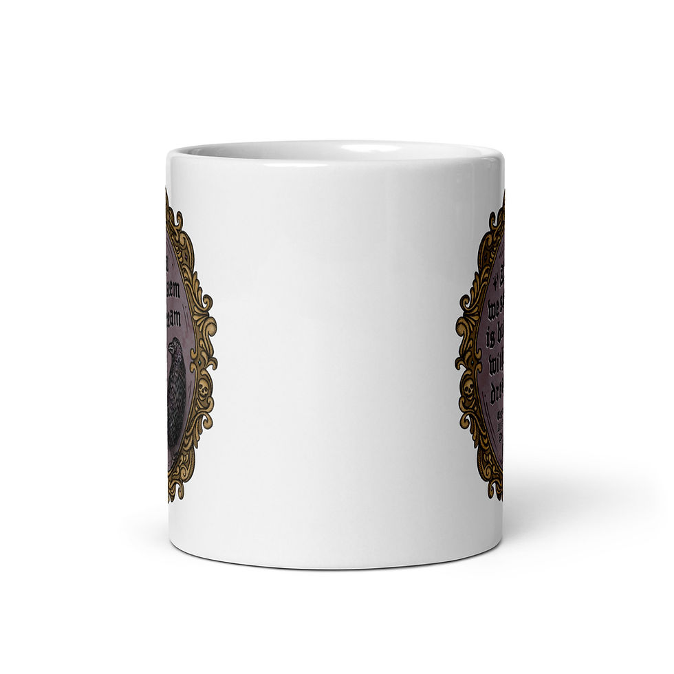 Thumbnail: Edgar Allan Poe Frame / Raven / Dream Within A Dream | White Glossy Mug