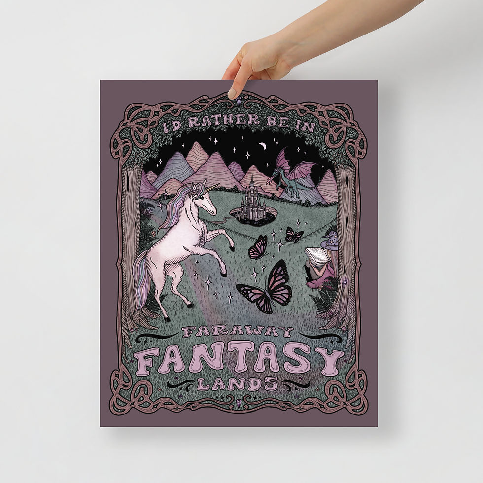 Thumbnail: I'd Rather Be In Faraway Fantasy Lands | Premium Matte Print