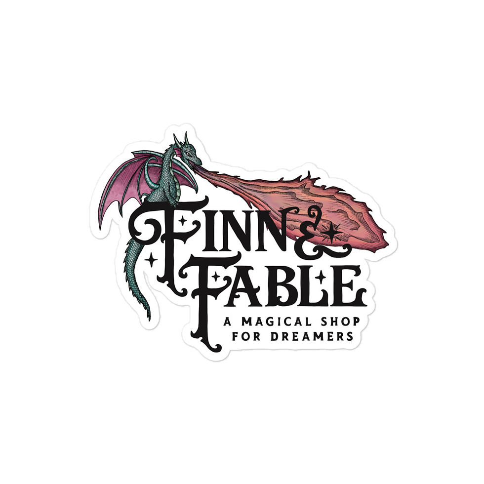Thumbnail: Finn & Fable Brand Dragon Sticker | Bubble-free Stickers
