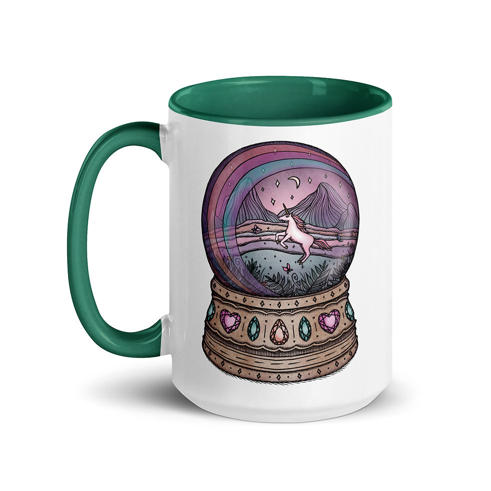 Thumbnail: Fantasy Land Unicorn Crystal Ball | Mug with Color Inside