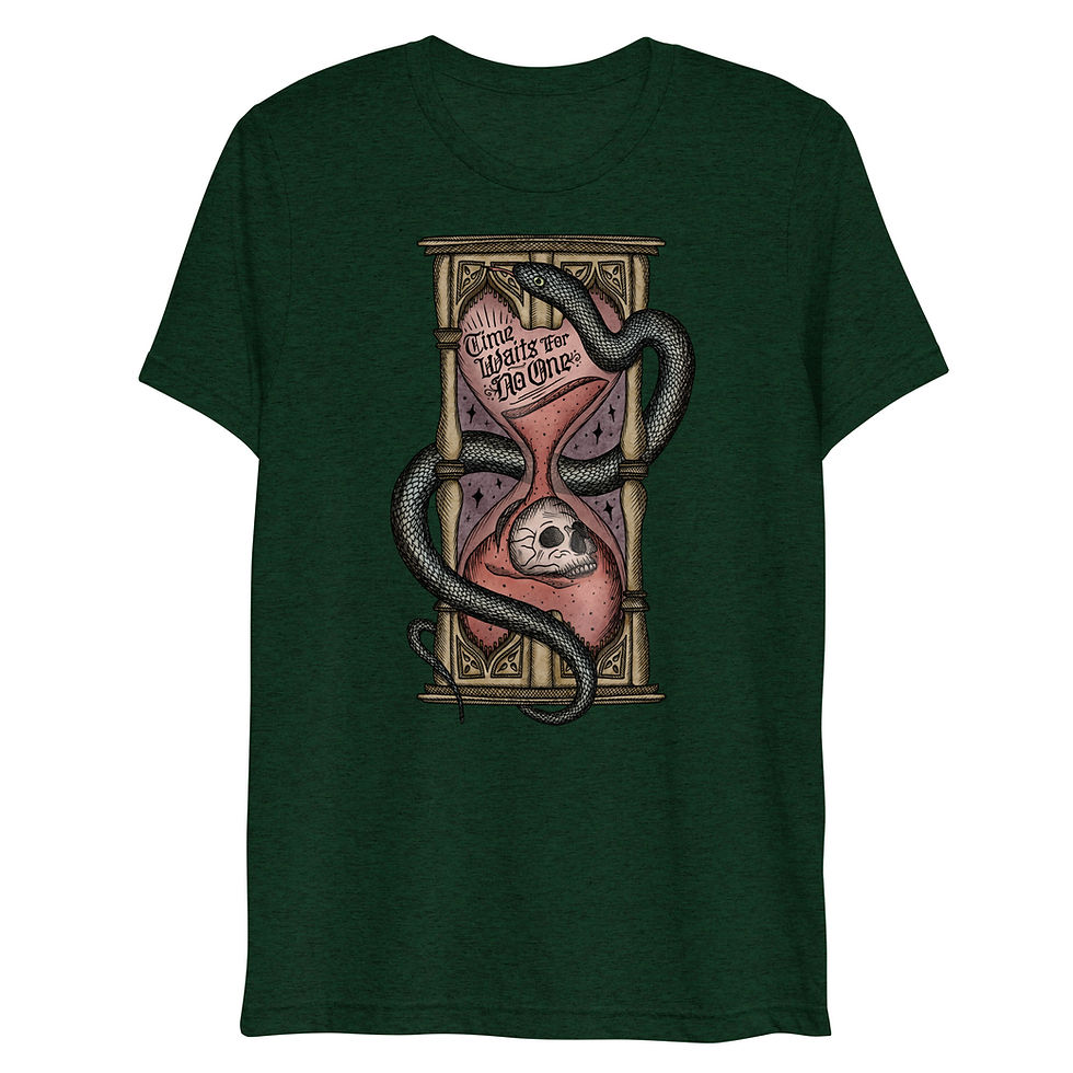 Thumbnail: Time Waits For No One | Unisex Lightweight Tri-Blend T-Shirt