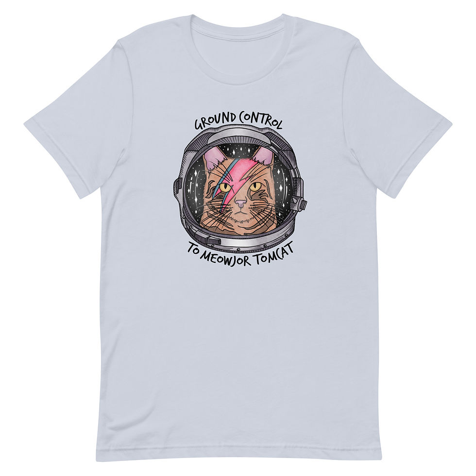 Thumbnail: Ground Control to Meowjor Tomcat / Kitty Stardust | Unisex Classic T-Shirt