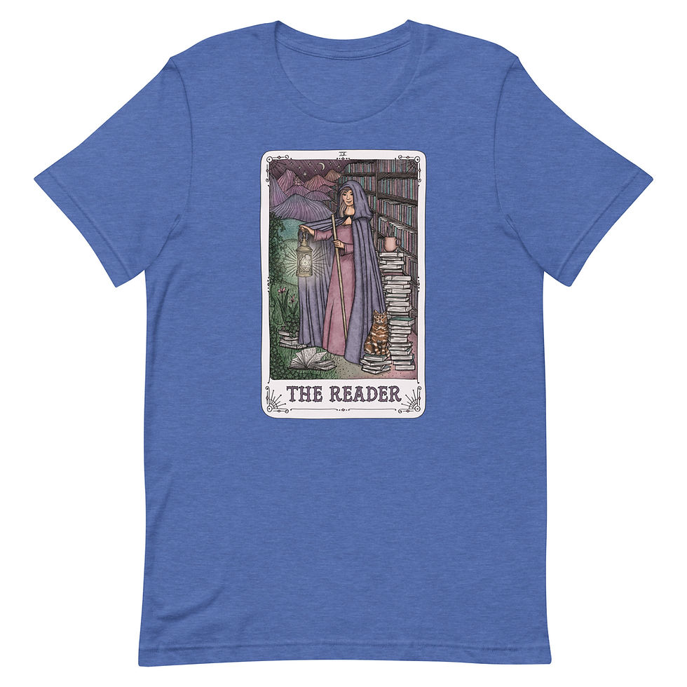 Thumbnail: The Reader / Bookish Fantasy Tarot Card | Unisex Classic T-shirt