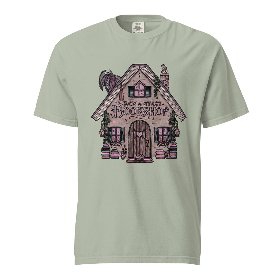 Thumbnail: The Romantasy Bookshop / Fantasy Romance Reader || Unisex Heavyweight T-shirt
