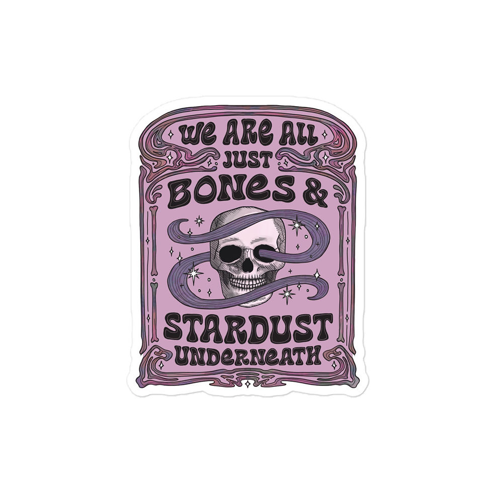 Thumbnail: Bones & Stardust Sticker / Cosmically Connected | Bubble-free stickers