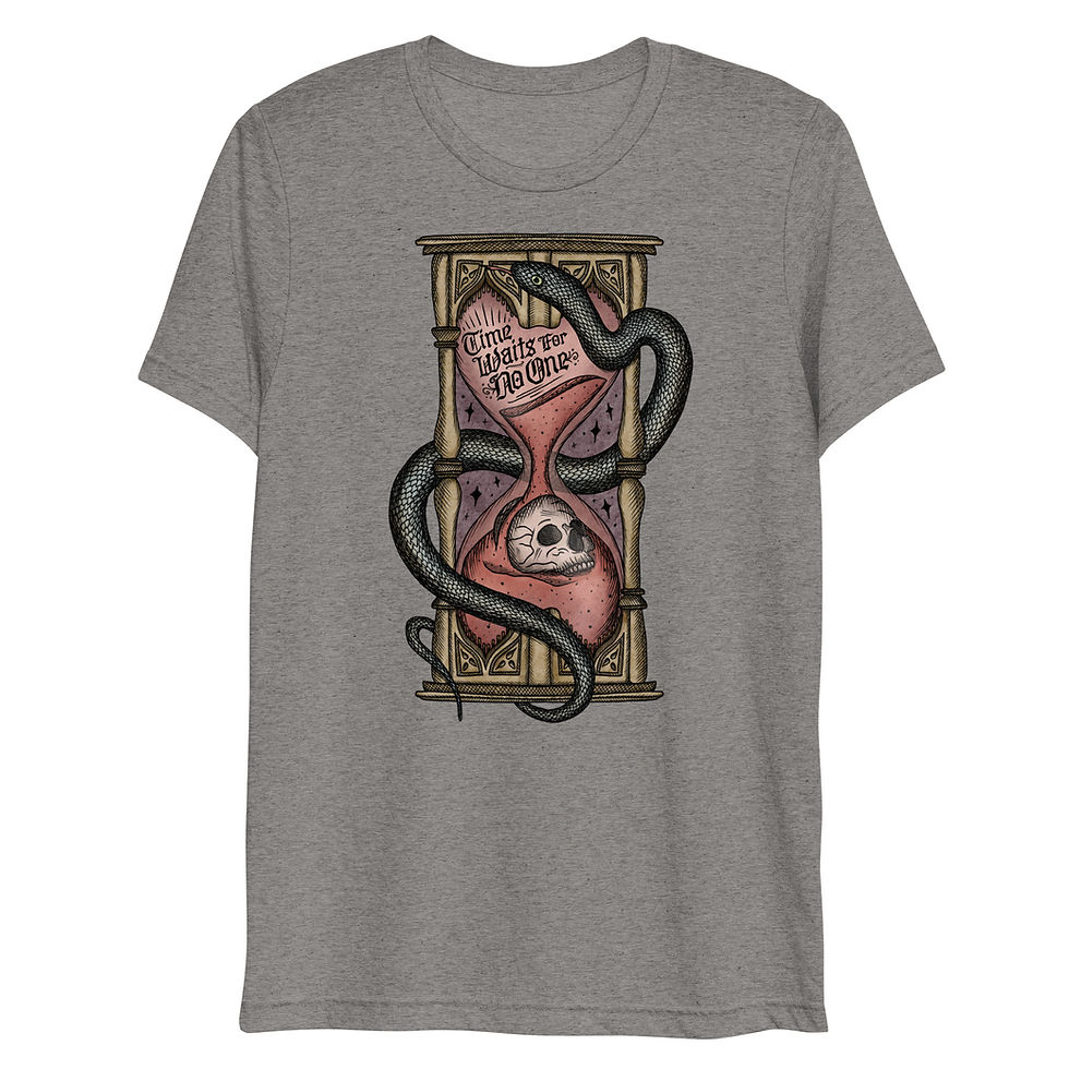 Thumbnail: Time Waits For No One | Unisex Lightweight Tri-Blend T-Shirt