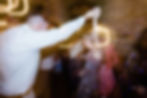 Couple dancing at wedding reception at London pub