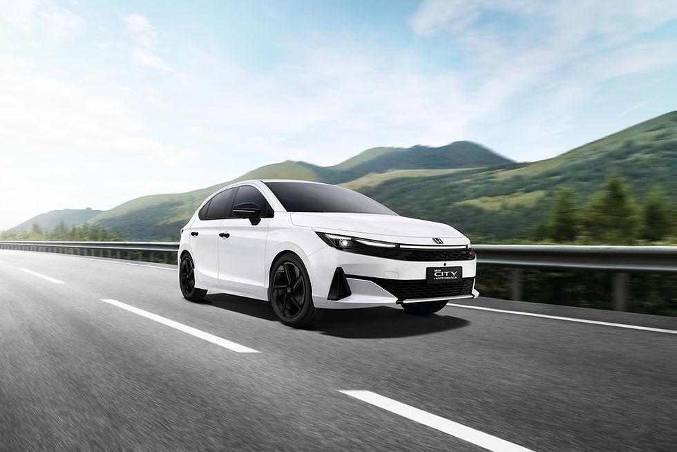 Honda City Hatchback Baharu 2026 yang dilancarkan oleh Honda Malaysia dengan reka bentuk sporty dan pilihan varian V, Petrol RS serta e:HEV RS.