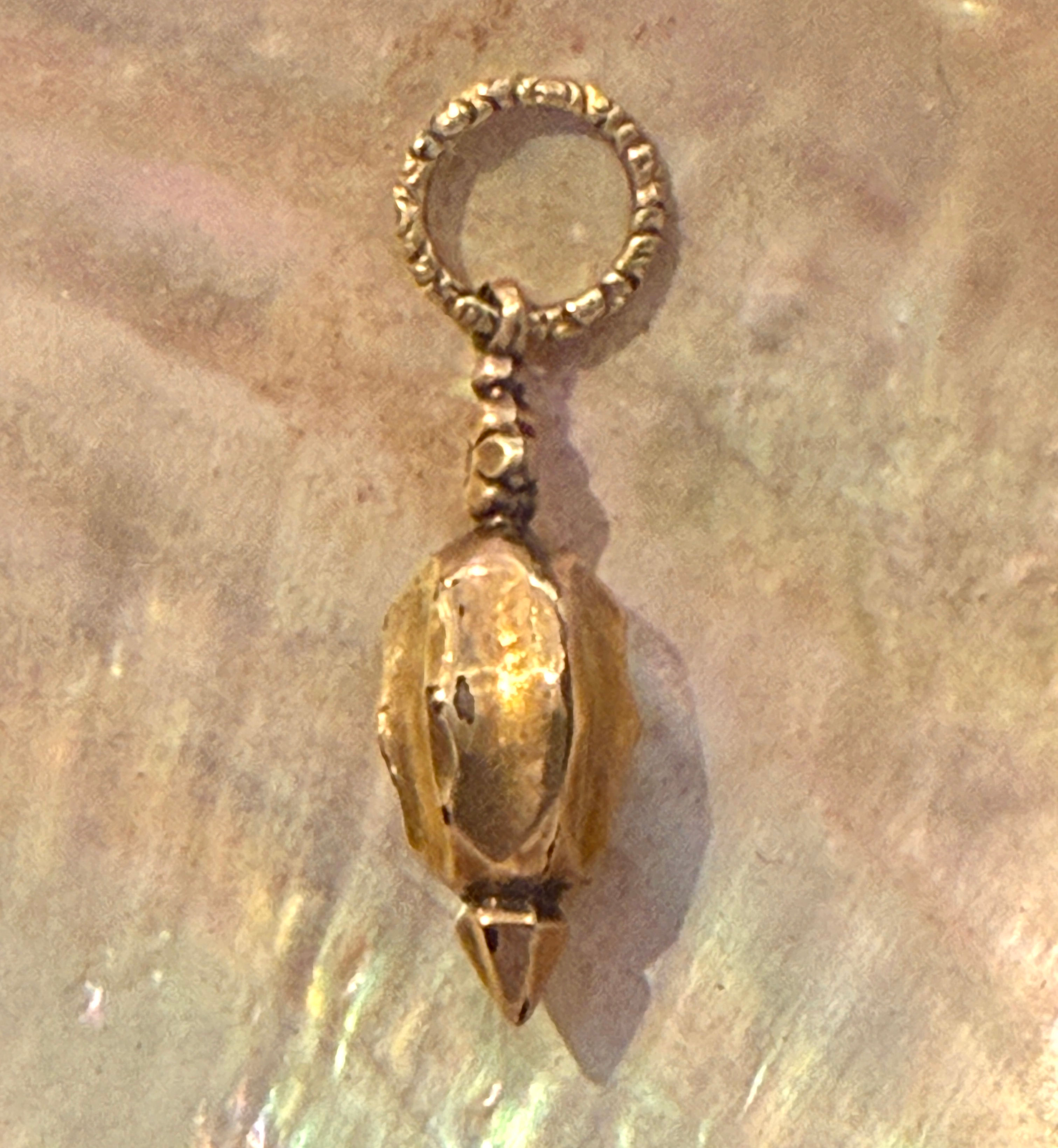 Victorian seed pod fob pendant