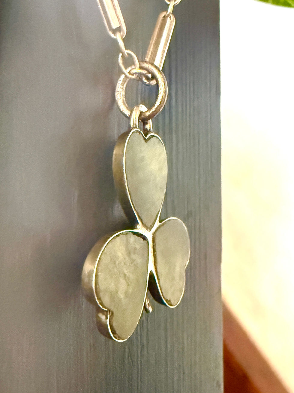 Thumbnail: Large Victorian Shamrock pendant