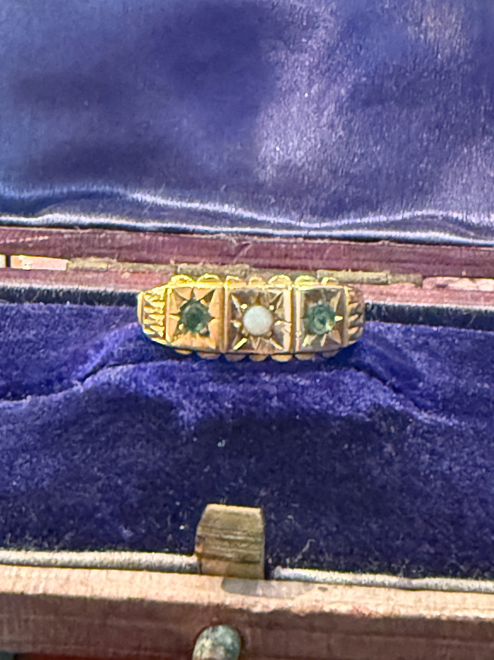 Thumbnail: 15ct gold Victorian Emerald and Opal ring