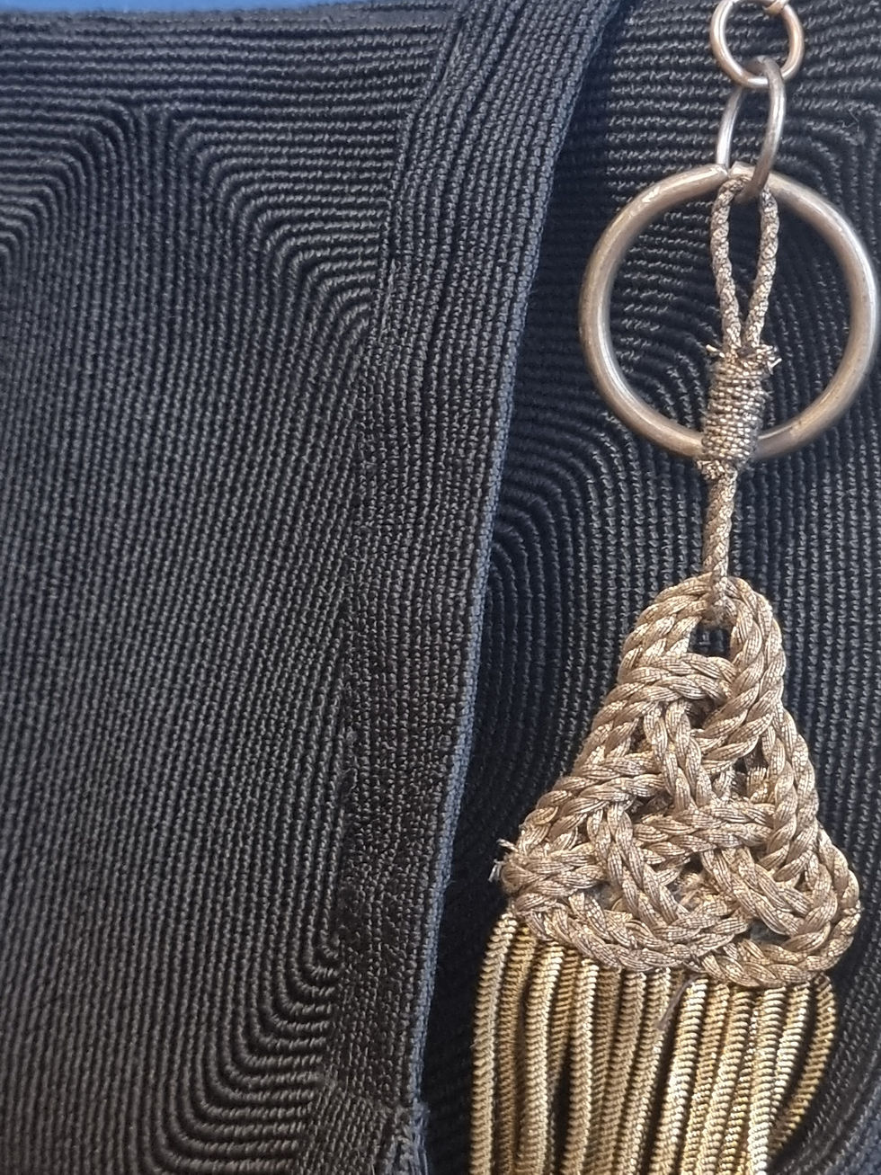 Thumbnail: 1940's Corde bag with tassel zip