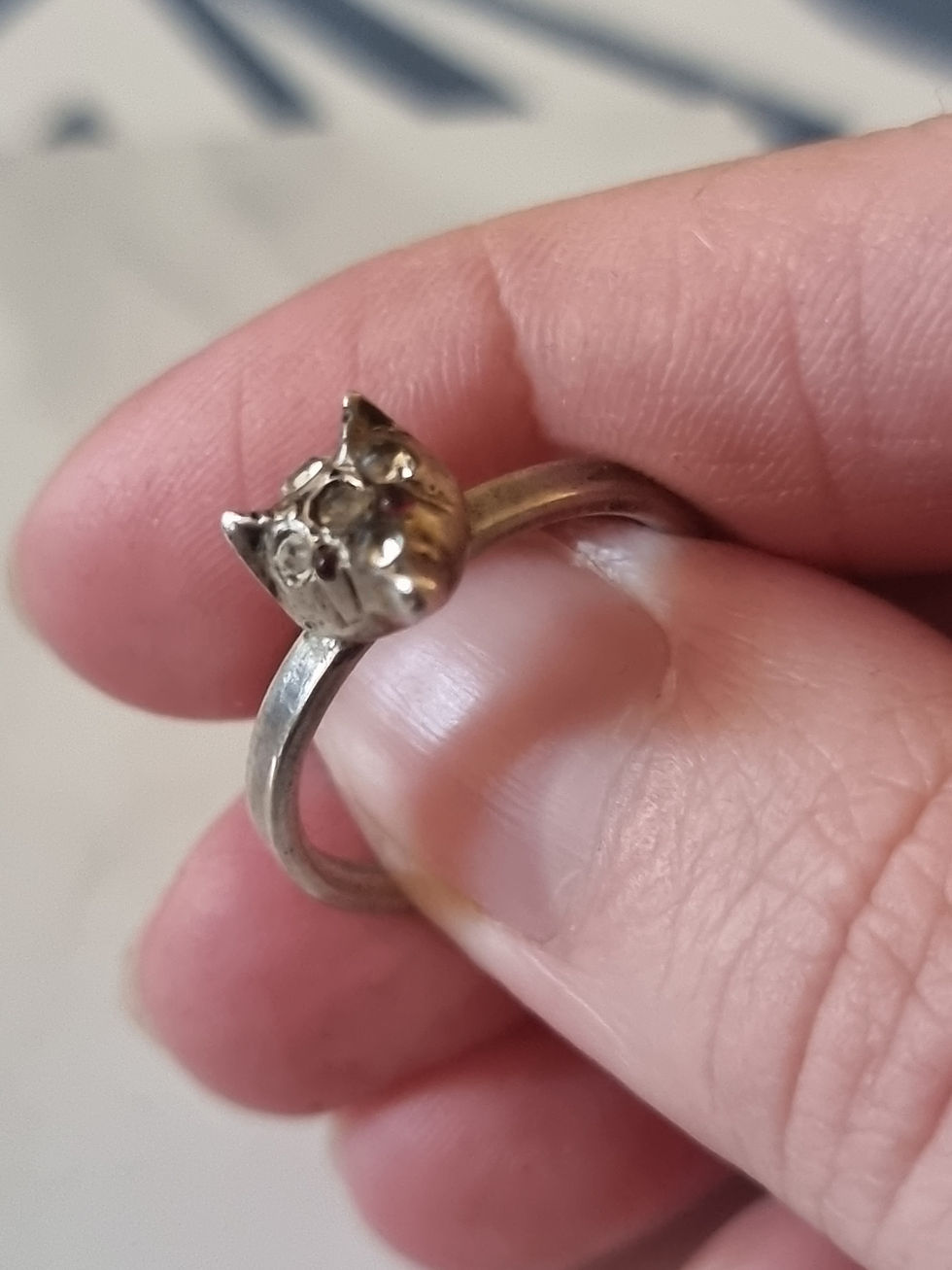 Thumbnail: Red eyed silver fox ring