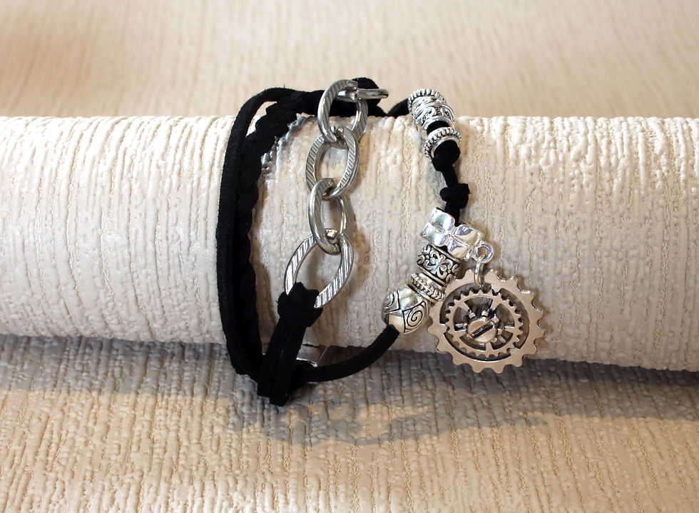 Thumbnail: Black Turning Cog Cuff